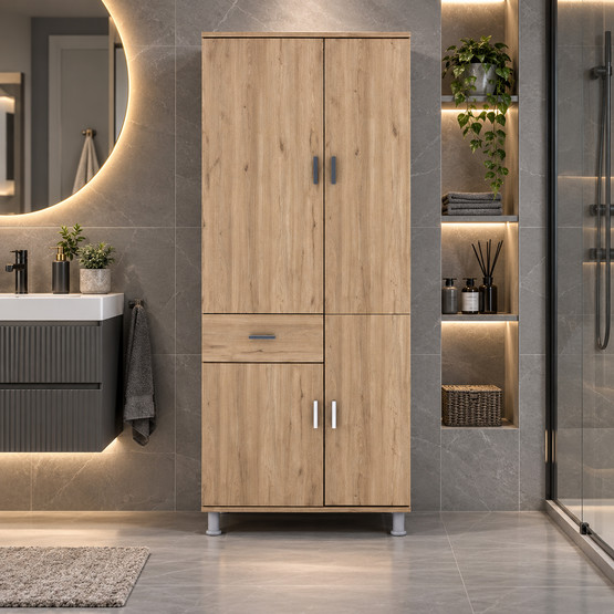 Movemo 136 4 Kapaklı 180X75X40 cm Banyo Dolabı 