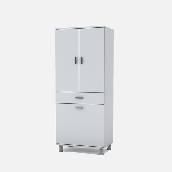 Movemo Eko 119 2 Kapaklı Sepetli 180X60X40 cm Banyo Dolabı 