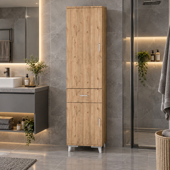Movemo Eko 130 2 Kapaklı 180X40X40 cm Banyo Dolabı 