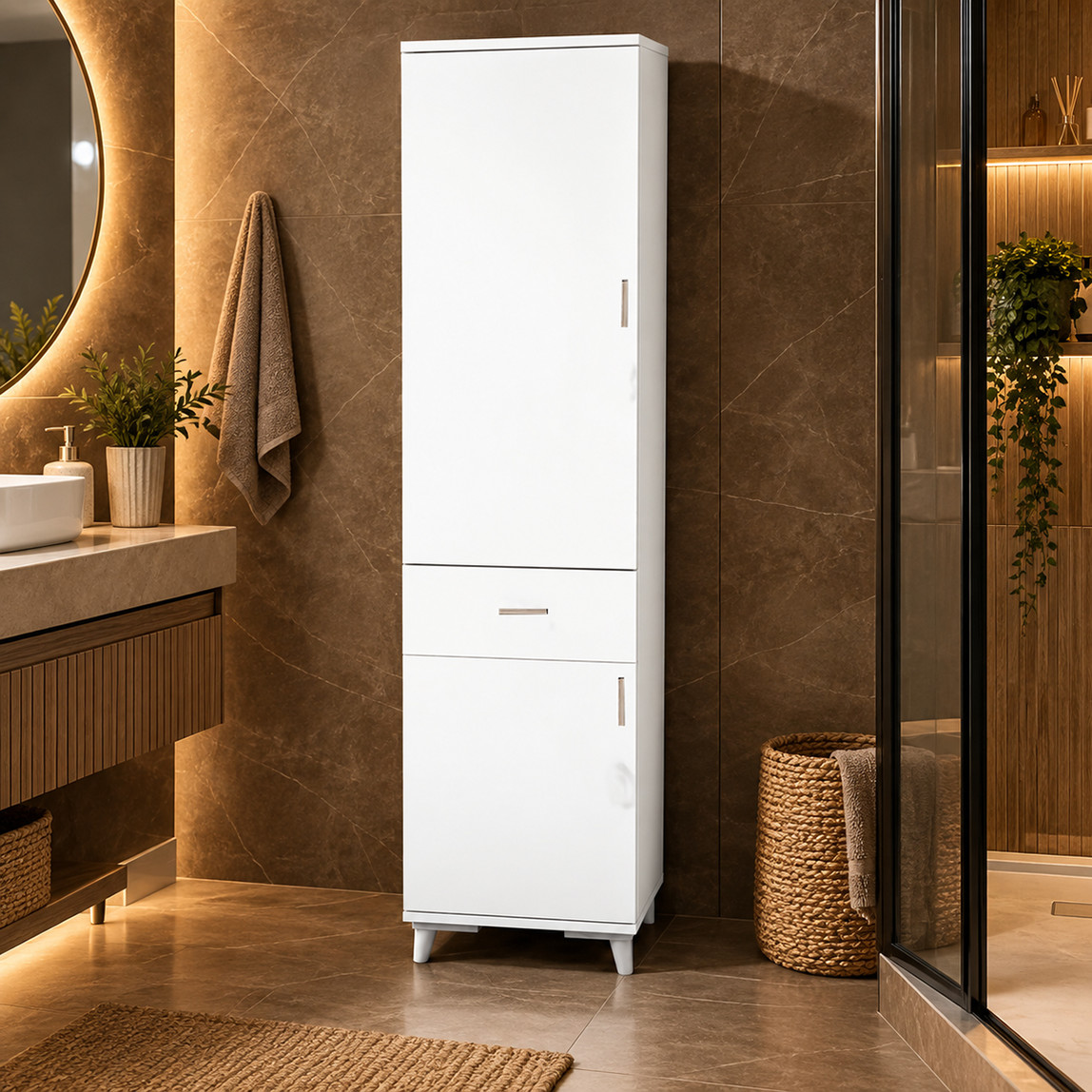    Movemo Eko 130 2 Kapaklı 180X40X40 cm Banyo Dolabı  