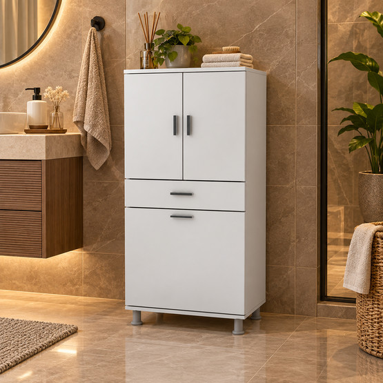 Movemo Eko 110 2 Kapaklı Sepetli 150X60X40 cm Banyo Dolabı 