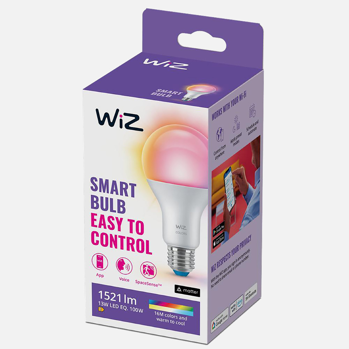    Wiz A67 13 W Renkli E27 LED Ampul 