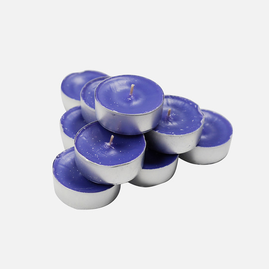 Kokulu Tealight 10'lu Mum Seti Lavanta