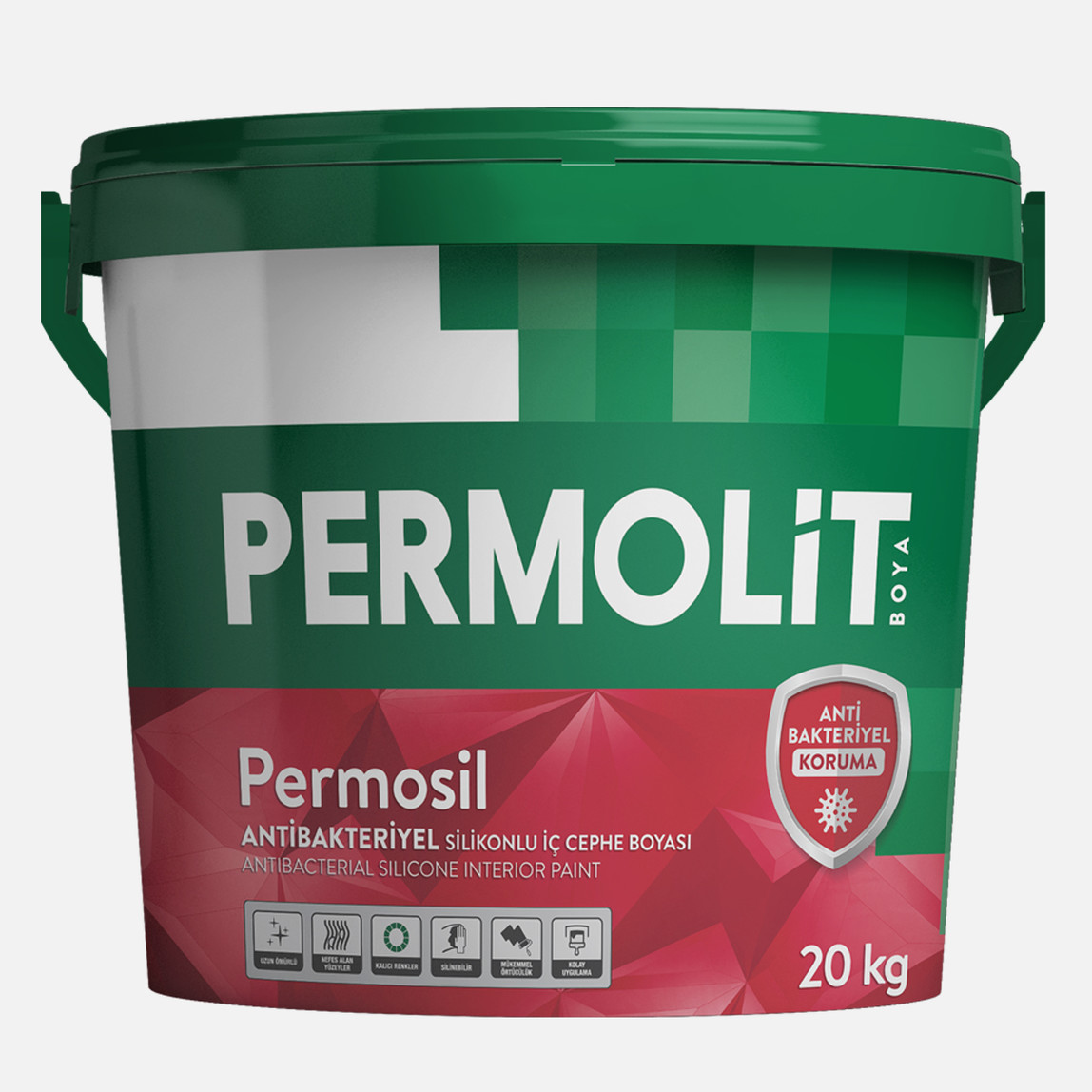    Permolit Permosil Antibakteriyel D2-Baz İç Cephe Boyası 20kg 