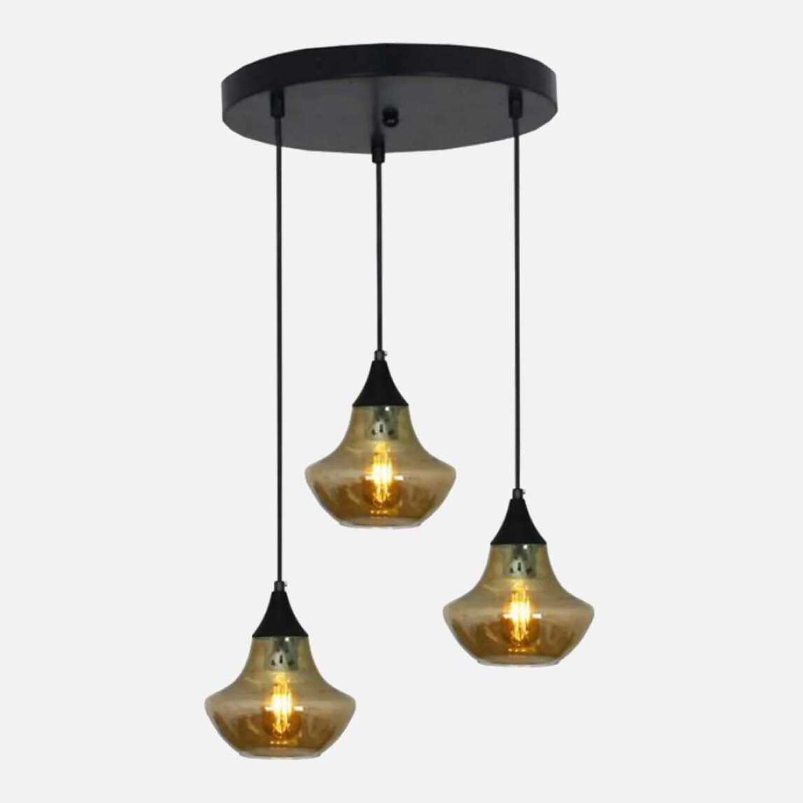    Taşcan Aydınlatma Zeus Modern 3'lü Metal Sarkıt Avize  