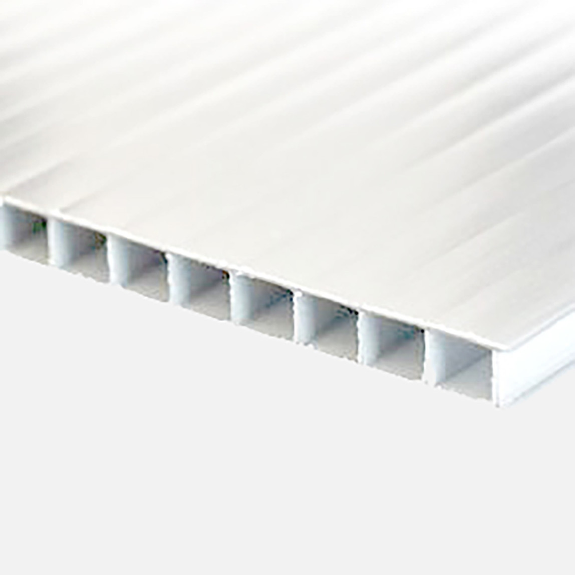   6 mm Polikarbonat Oluklu Levha 8502 Beyaz 200 x 105 cm 