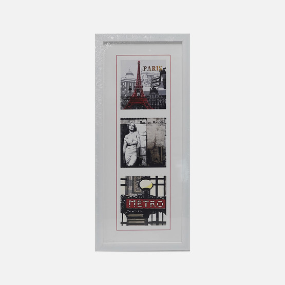 Mina Art Çerçeveli Linen Baskı Tablo As 23x50 cm
