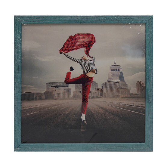 Mina Art Çerçeveli Linen Baskı Tablo As 33x33 cm