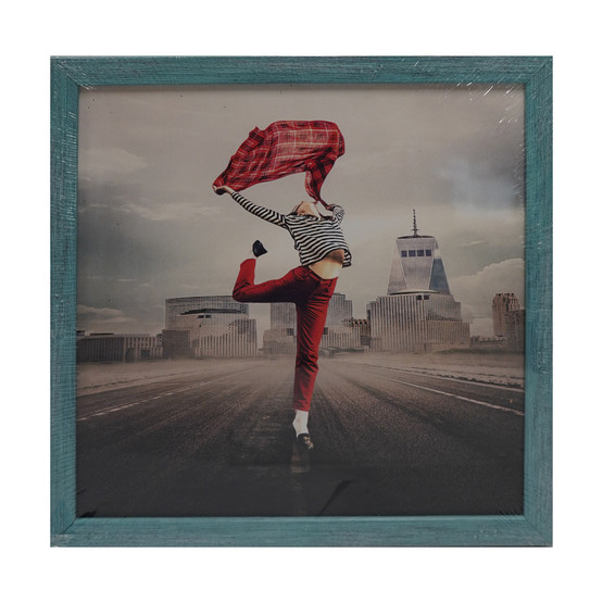 Mina Art Çerçeveli Linen Baskı Tablo As 33x33 cm