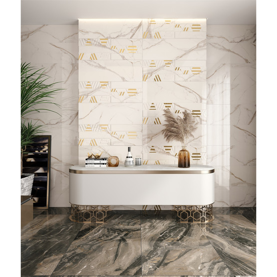Çanakkale Seramik Calacatta Karo Gold 29,5 x 89 cm 1,05 m2