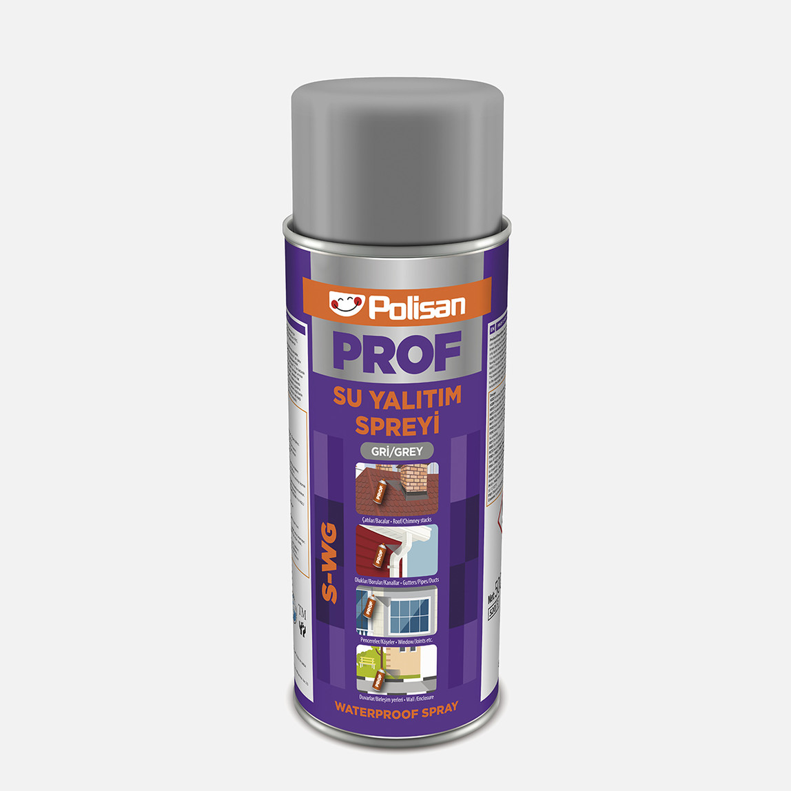    Polisan 500 ML Profesyonel Su Yalıtım Spreyi Gri 