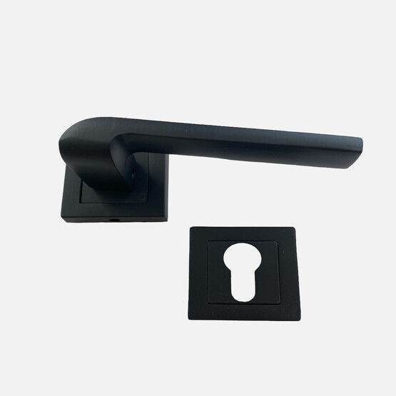 Dreamax Tutku Siyah Kare Rozetli Yale Sağ Kapı Kolu 