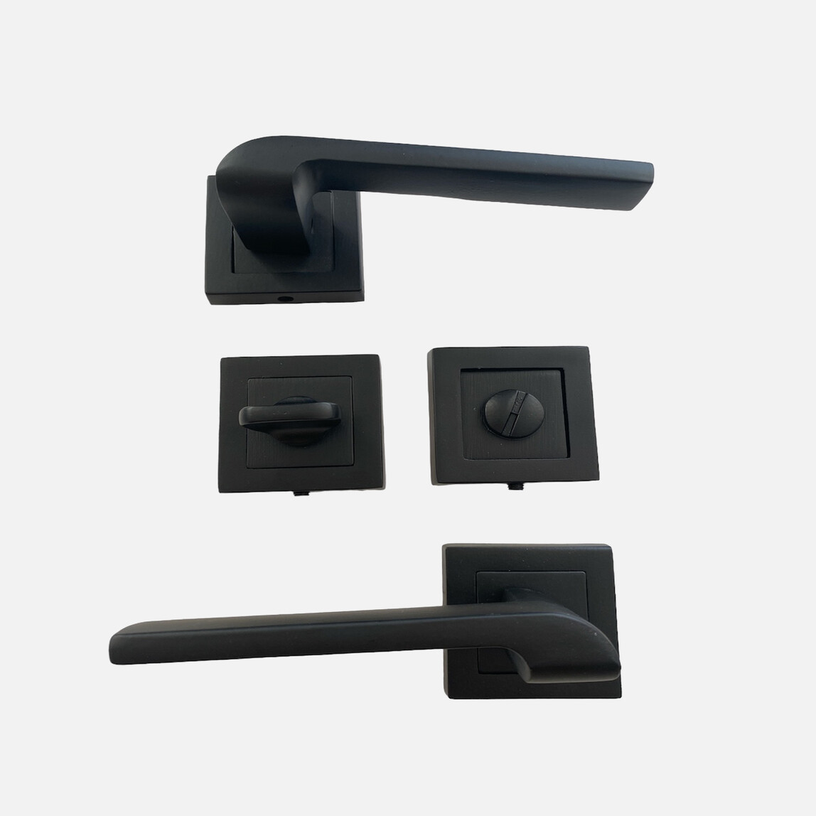    Dreamax Tutku Siyah Kare Rozetli Wc Kapı Kolu  