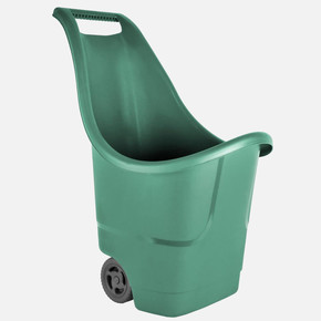 Serinova Baha Çok Amaçlı Plastik Bahçe Arabası Tekerlekli 50 Litre Yeşil