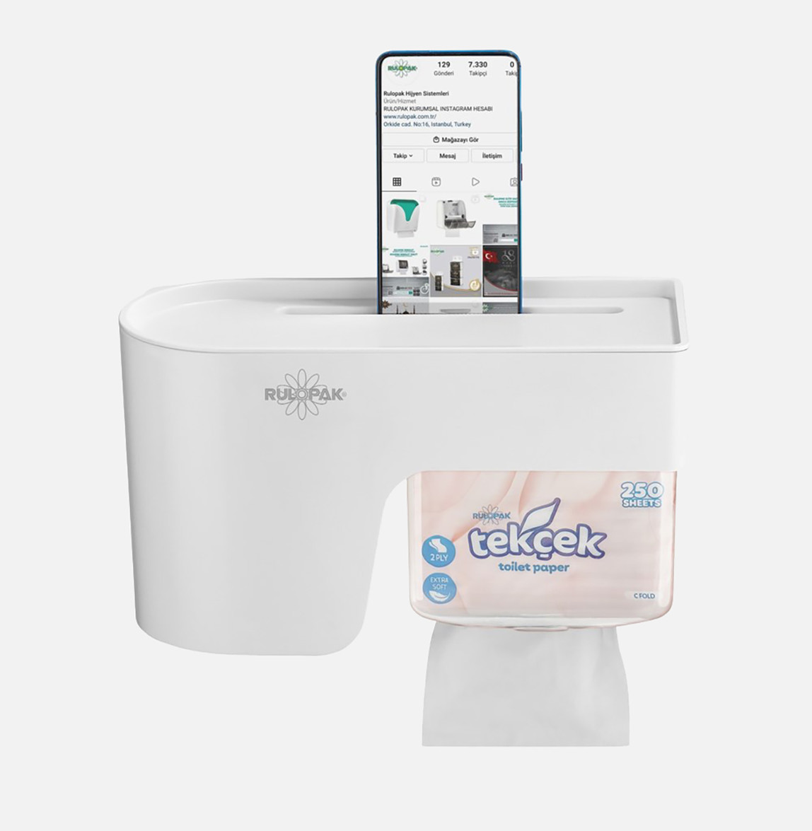   Rulopak Multitask Tek Çek Tuvalet Kağıdı Dispenseri 