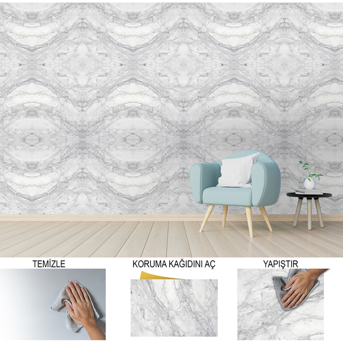    Tink Panel Ağ Desenli Gri Duvar Panel PVC Karo 41 x 62 cm  