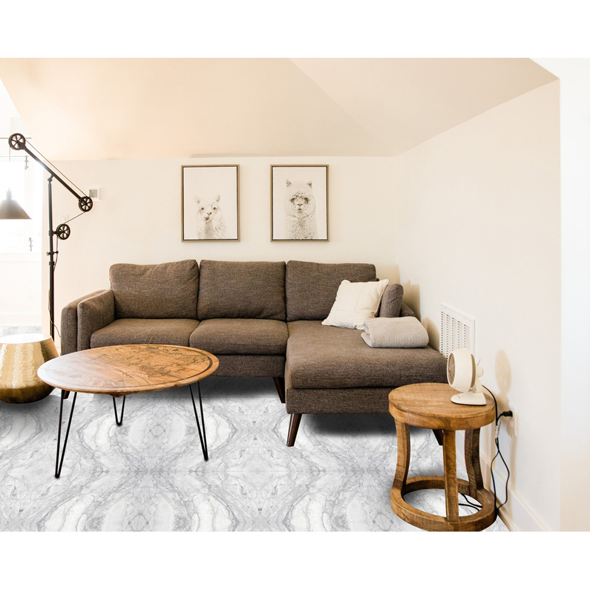    Tink Panel Ağ Desenli Gri Duvar Panel PVC Karo 41 x 62 cm  