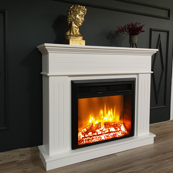 Dlc Alegre 1800W Çizgili Dekoratif Şömine Beyaz  