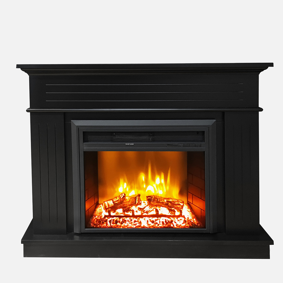    Dlc Alegre 1800W Çizgili Dekoratif Şömine Siyah   