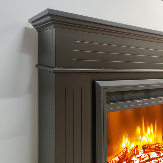 Dlc Alegre 1800W Çizgili Dekoratif Şömine Siyah  