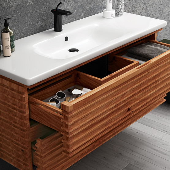 Gold Banyo Legendsa 120cm Banyo Dolabı Alt Modül Ceviz