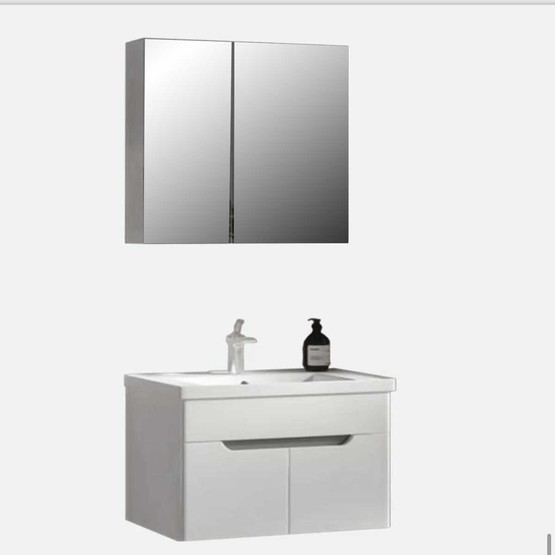 Gold Banyo Victoria Aynalı 65 cm Takım Banyo Dolabı Beyaz