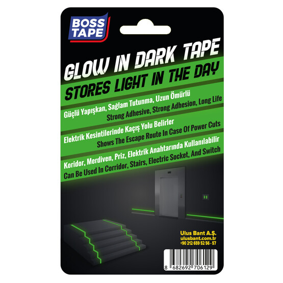 Boss Tape Fosforlu Bant 15 mm x 5 mt