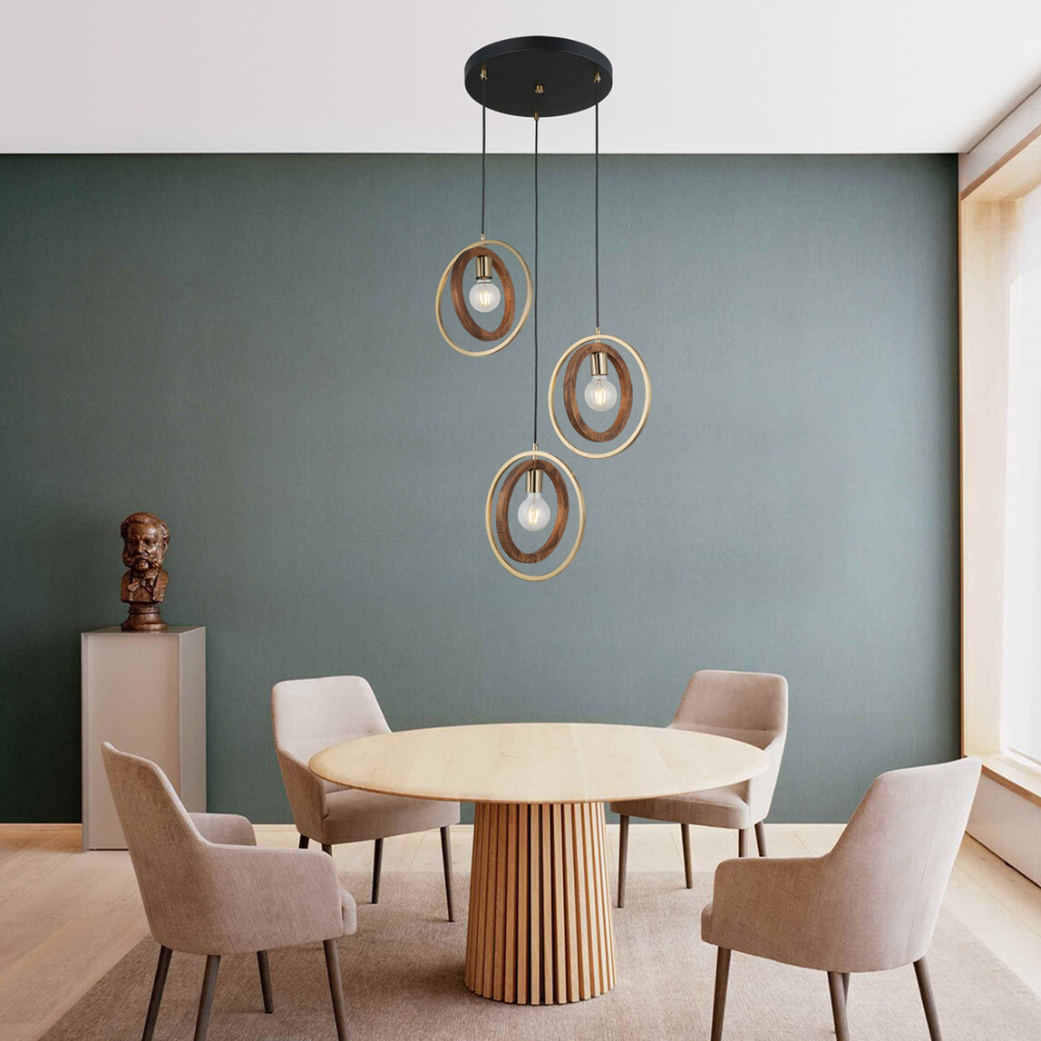    Lucea Feno Antik 3'lü Sarkıt Avize 