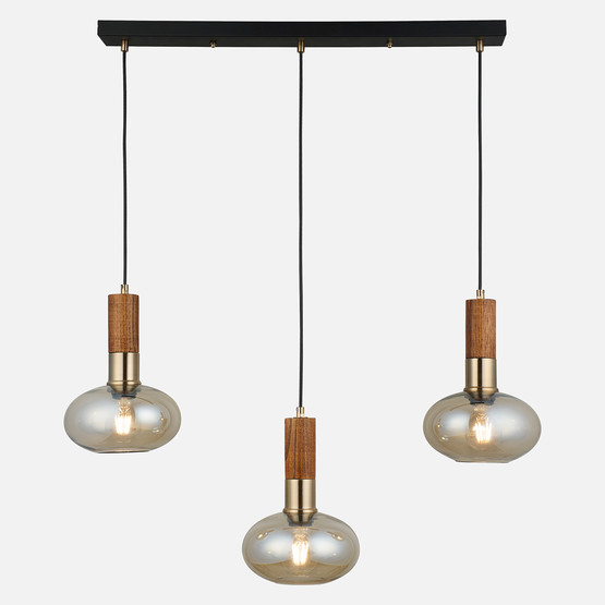 Lucea Hena Vintage 3'lü Sıralı Avize 