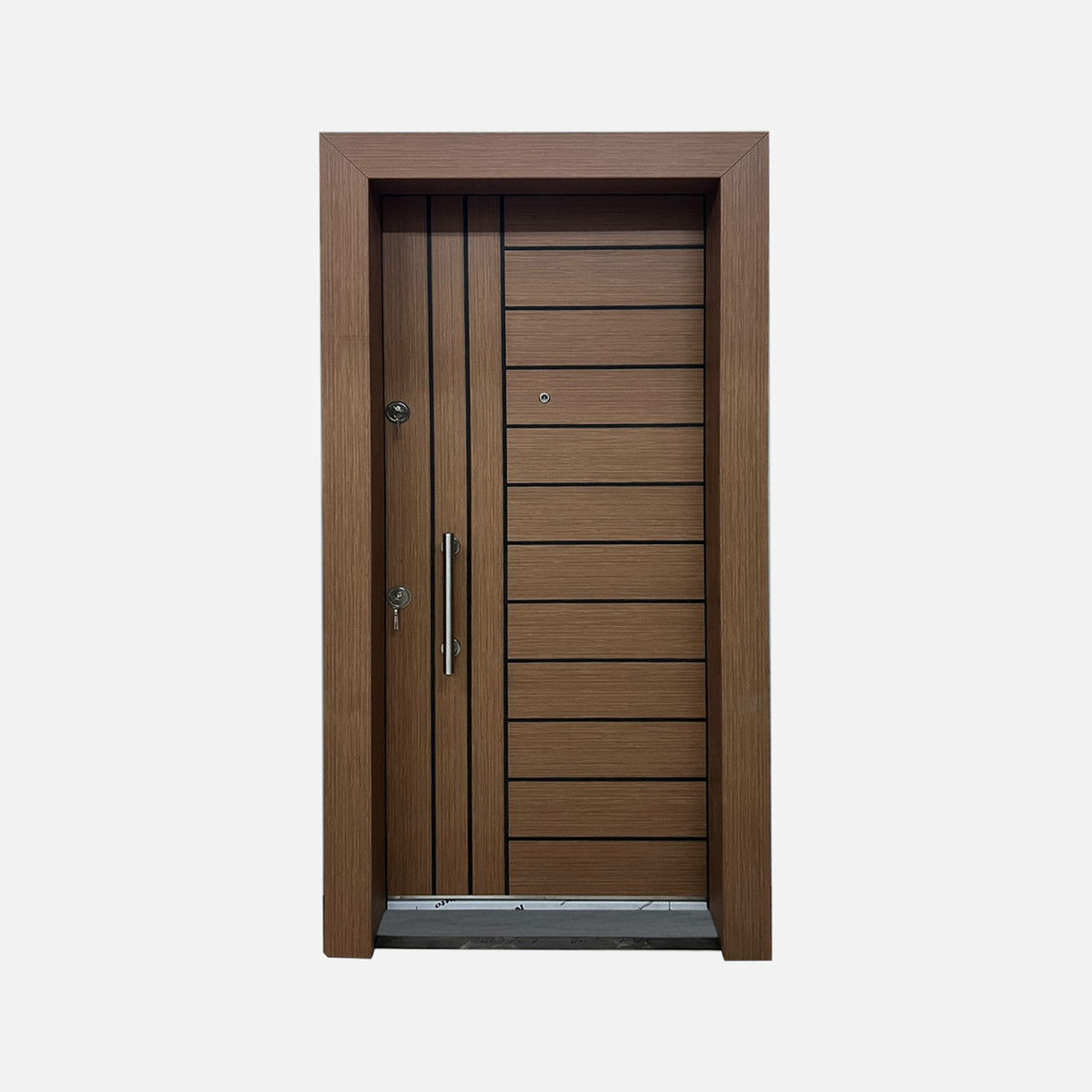    İdealim KM-101 Krom Seri PVC Mono Çelik Kapı 