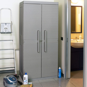 Toomax Rattan Mega 4 Raflı Plastik Dolap Gri