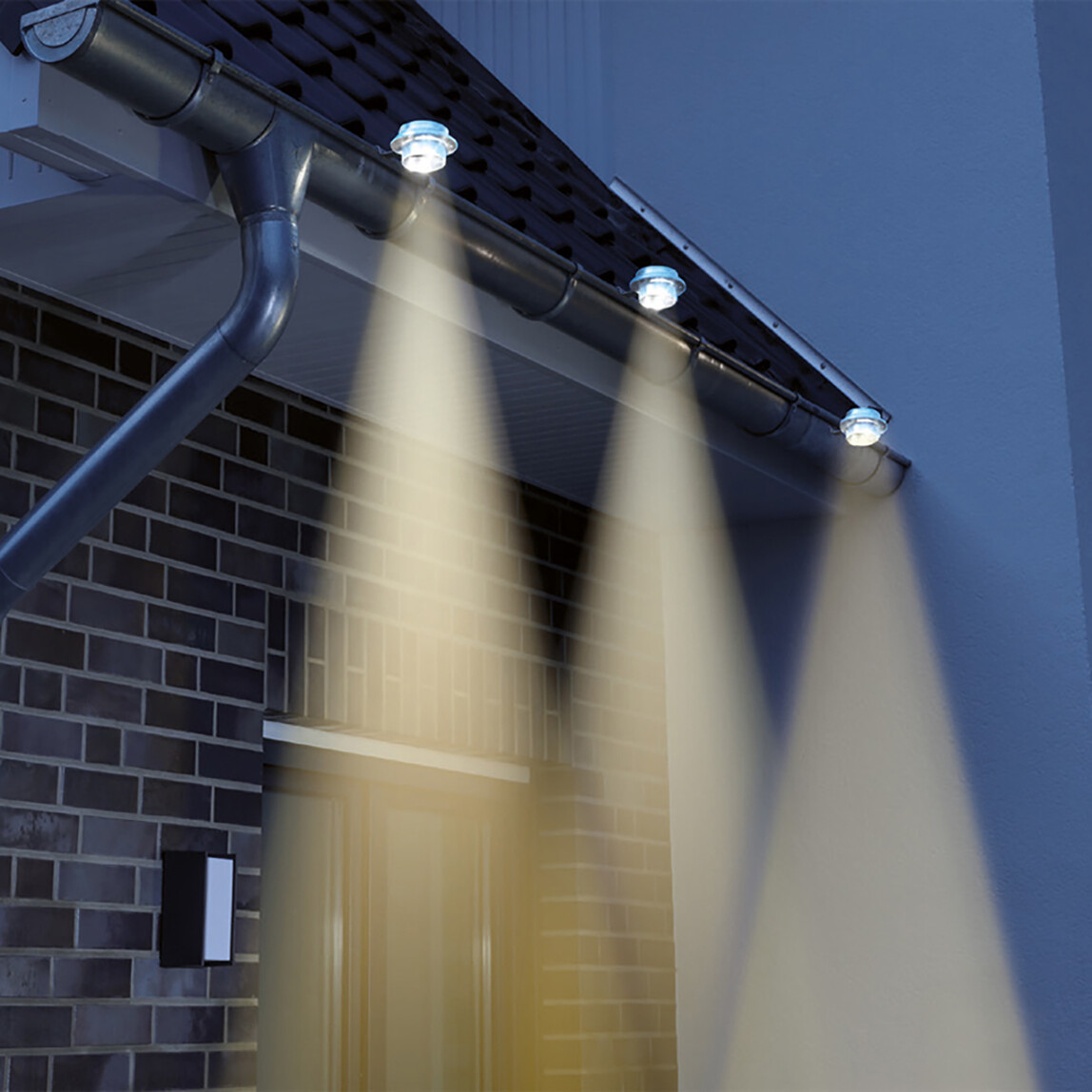    3'lü Solar Panel Led Aydınlatma Beyaz  