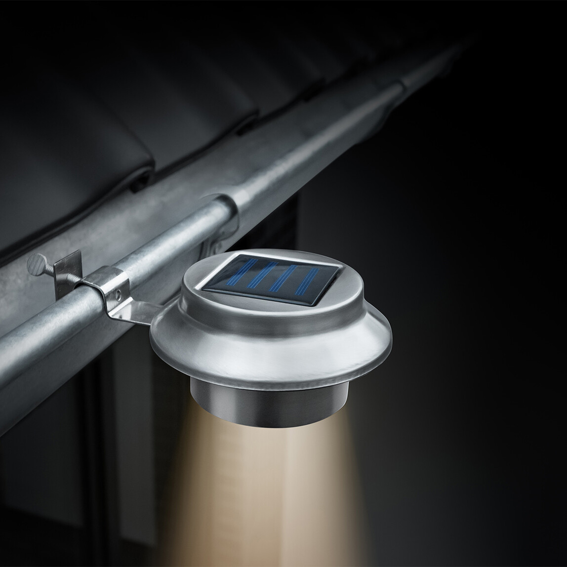    Paslanmaz 2'li Solar Panel Led Aydınlatma  