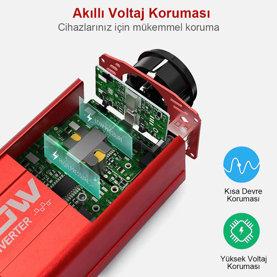 Kobb Kbn300 12V/220V 300Watt Modifiye Sinüs Dönüştürücü İnvertör