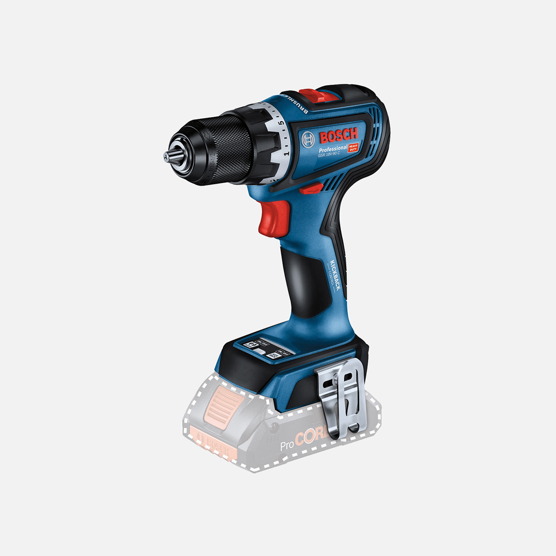    Bosch GSR 18V-90 C Profesyonel Darbesiz Solo Akülü Vidalama (Akü ve Şarj Cihazı Dahil Değildir.) 