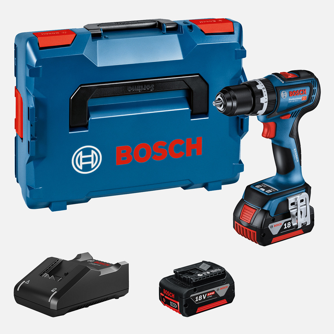    Bosch GSB 18V-90 C 2x5.0 Ah. Profesyonel Darbeli Akülü Vidalama  