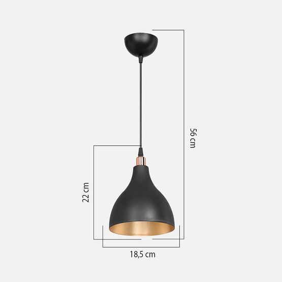 Ronda Siyah Tekli Şapka Sarkıt