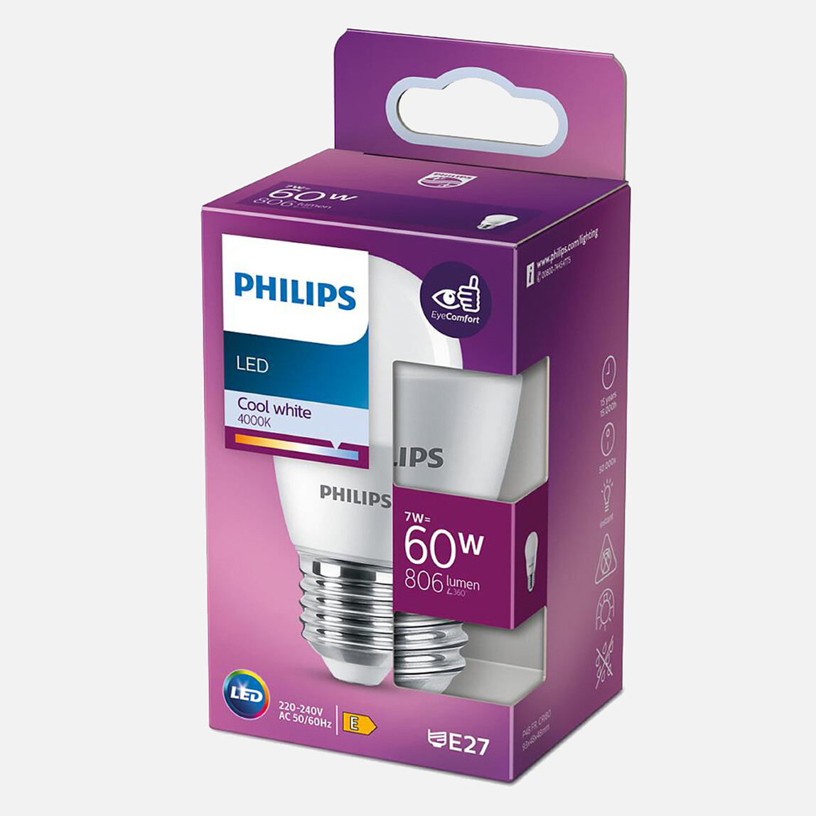    Philips Led P48 CW FR ND 7 W Beyaz E27 LED Ampul 