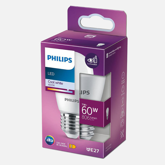 Philips Led P48 CW FR ND 7 W Beyaz E27 LED Ampul