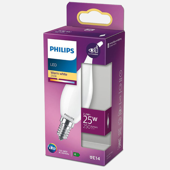 Philips Led Classic BA35 WW FR 2.2 W Beyaz E14 LED Ampul