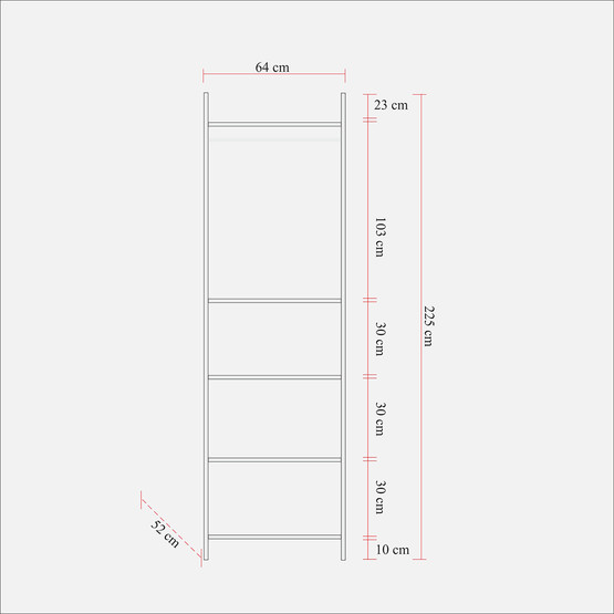 Lar İndustrial Tek Kapaklı Dolap Açık Kahverengi 