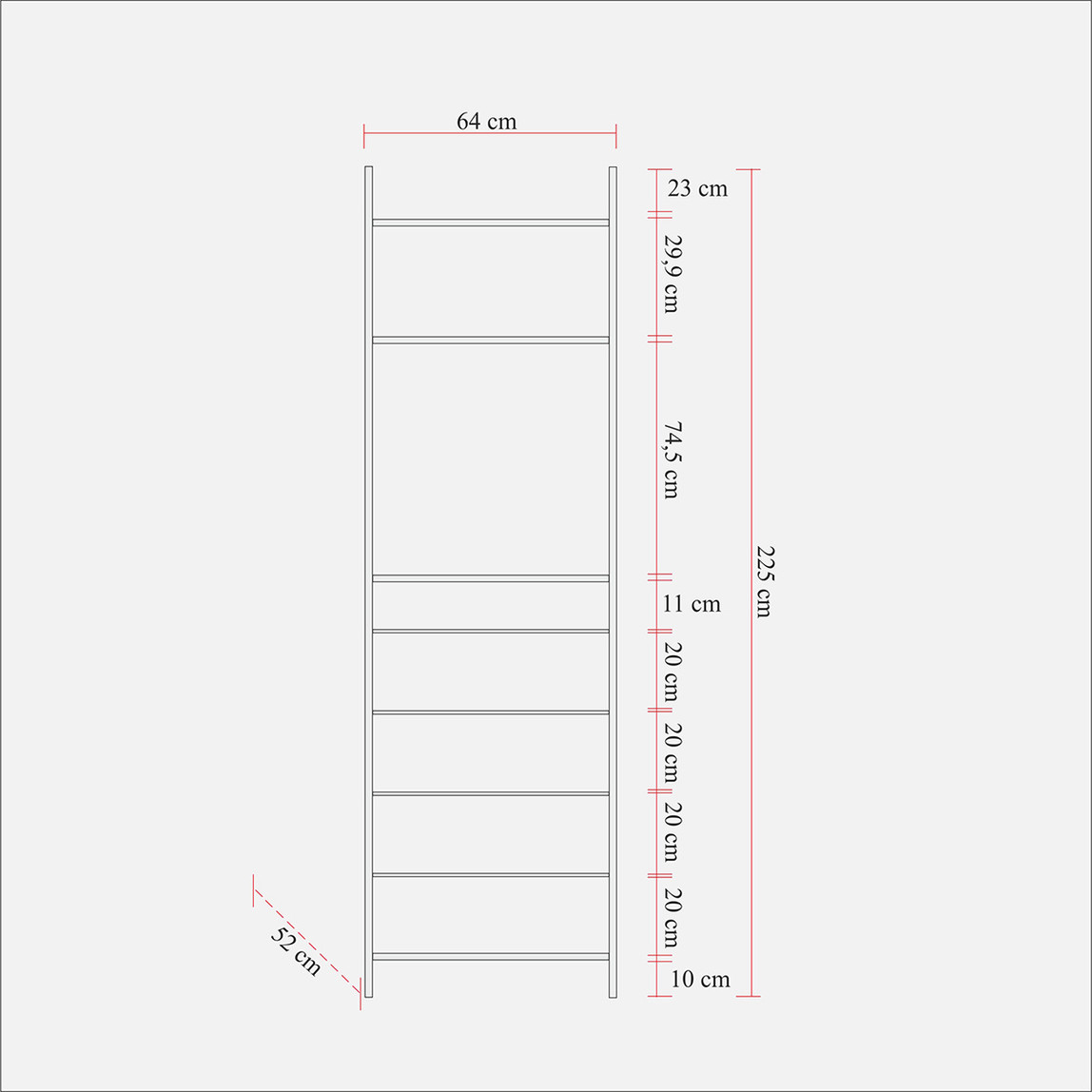    Lar İndustrial 4 Çekmeceli Aynalı Dolap  