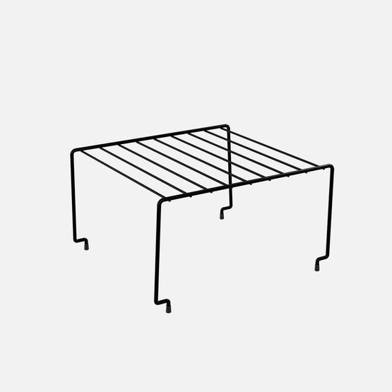 Metaltex Brooklyn Pvc Tek Katlı Siyah Mutfak Rafı