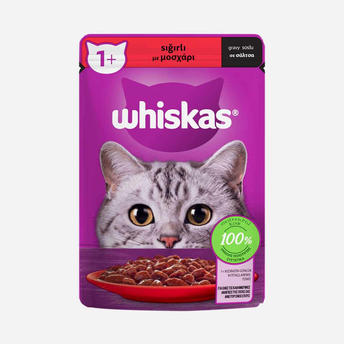    Whiskas Sığırlı Poşet Yaş Mama 85g  