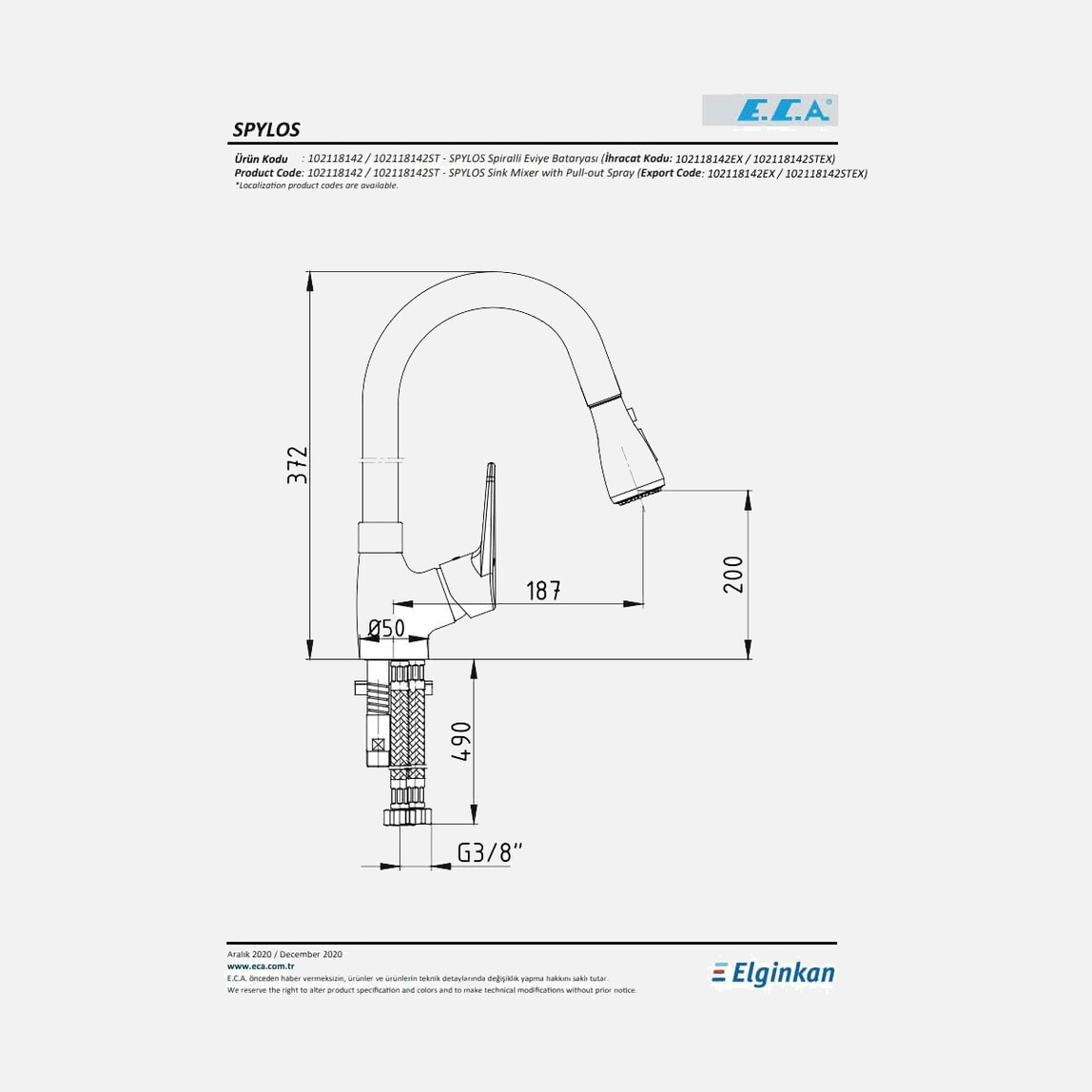    ECA Spylos Spiralli Eviye Bataryası  