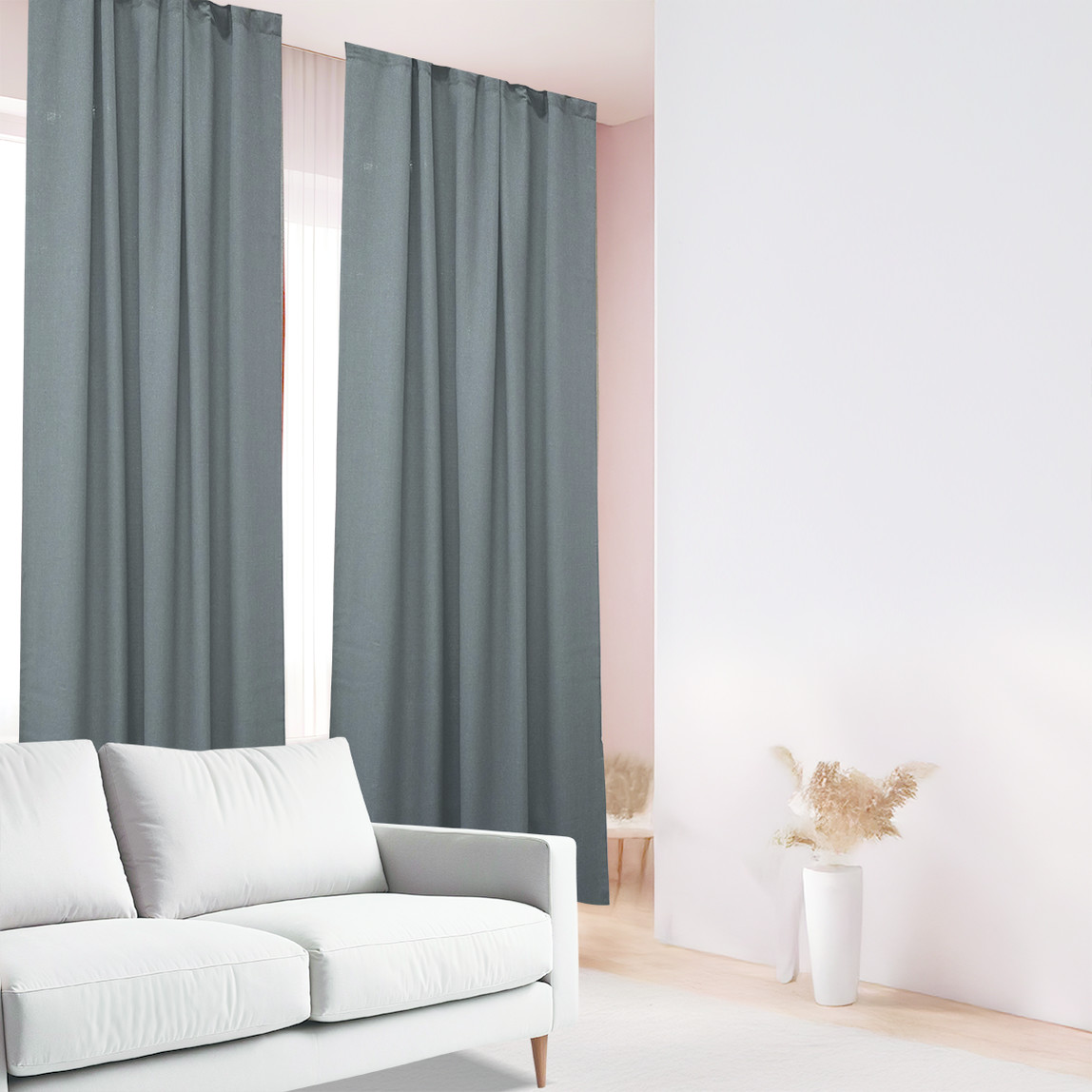    Milpa Keten Fon Perde Antrasit 