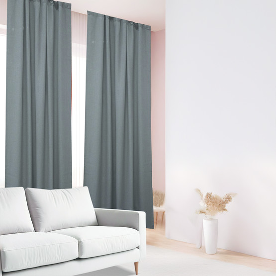 Milpa Keten Fon Perde Antrasit