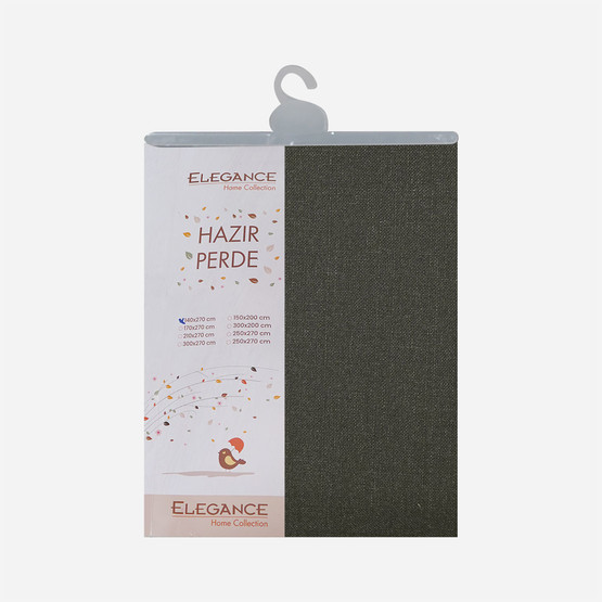 Milpa Keten Fon Perde Taş Gri