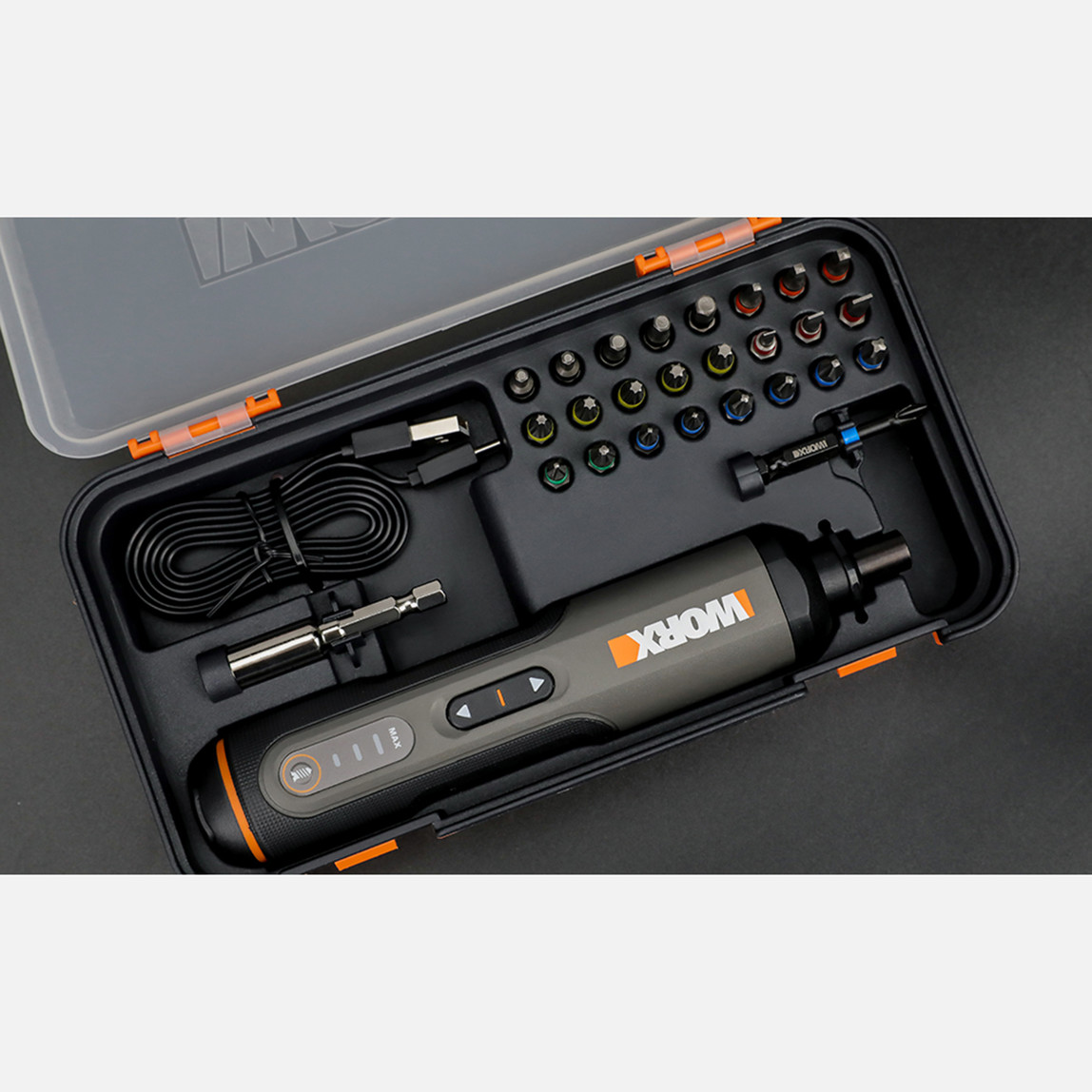    Worx WX240 4 V 1.5 Ah Tek Akülü Akülü Vidalama + 26 adet Bits Uç   