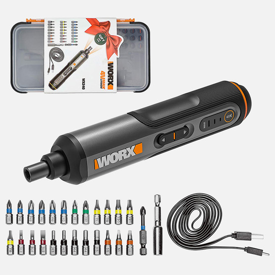 Worx WX240 4 V 1.5 Ah Tek Akülü Akülü Vidalama + 26 adet Bits Uç  